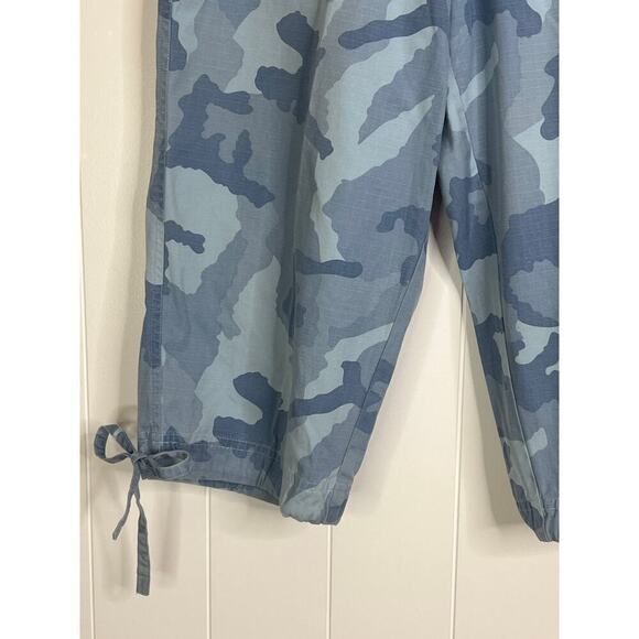 Gramicci Blue Camo Cropped Cargo Pants 100%‎ Cotton Size 8 - Picture 3 of 7
